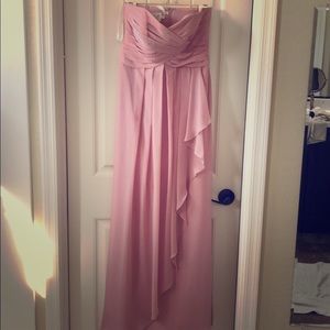Size 4  floor length ballet pink brides maid dress